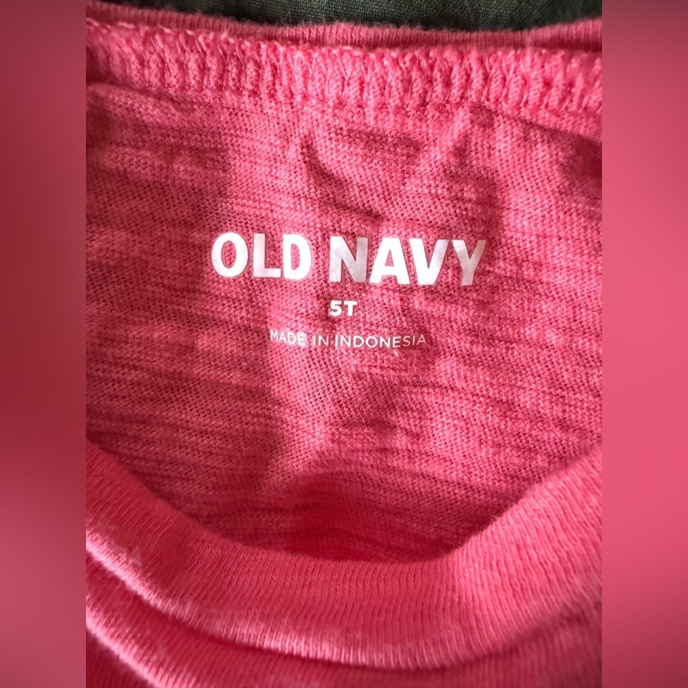 🌸 Old Navy Girls Coral Flutter Sleeve Ruffle Top – Size 5T - Picture 3 of 3
